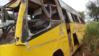 A school bus overturned on Saturday after veering off the road in Endarasha, Nyeri